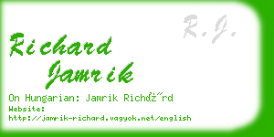 richard jamrik business card